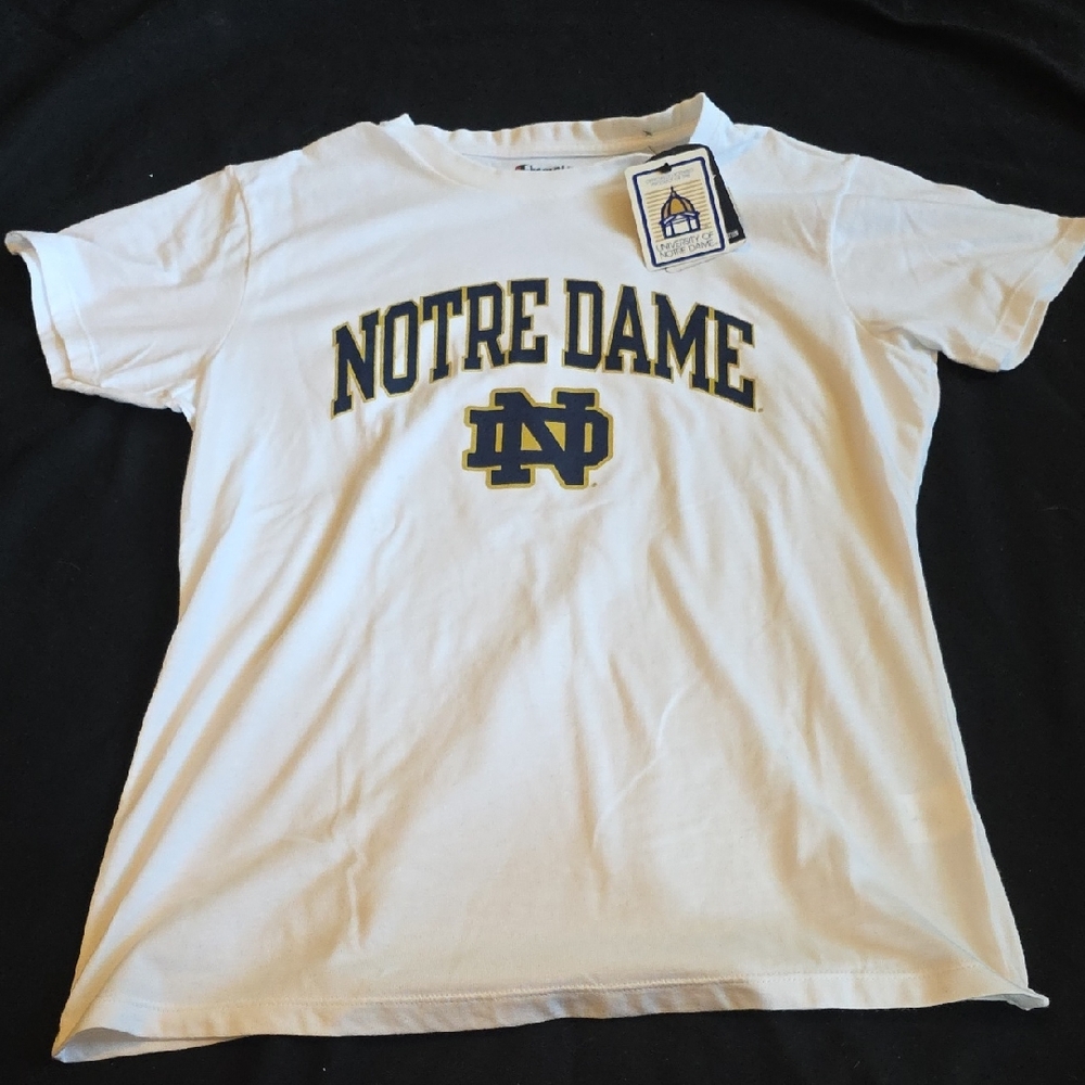 Champion White Notre Dame Tee
